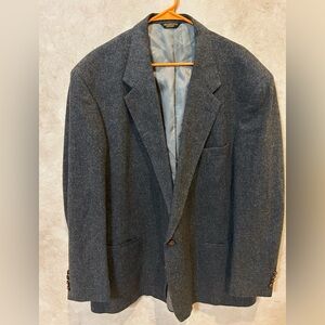 John Weitz big and tall union Classic Gray 100% wool Men's Blazer size 54 long